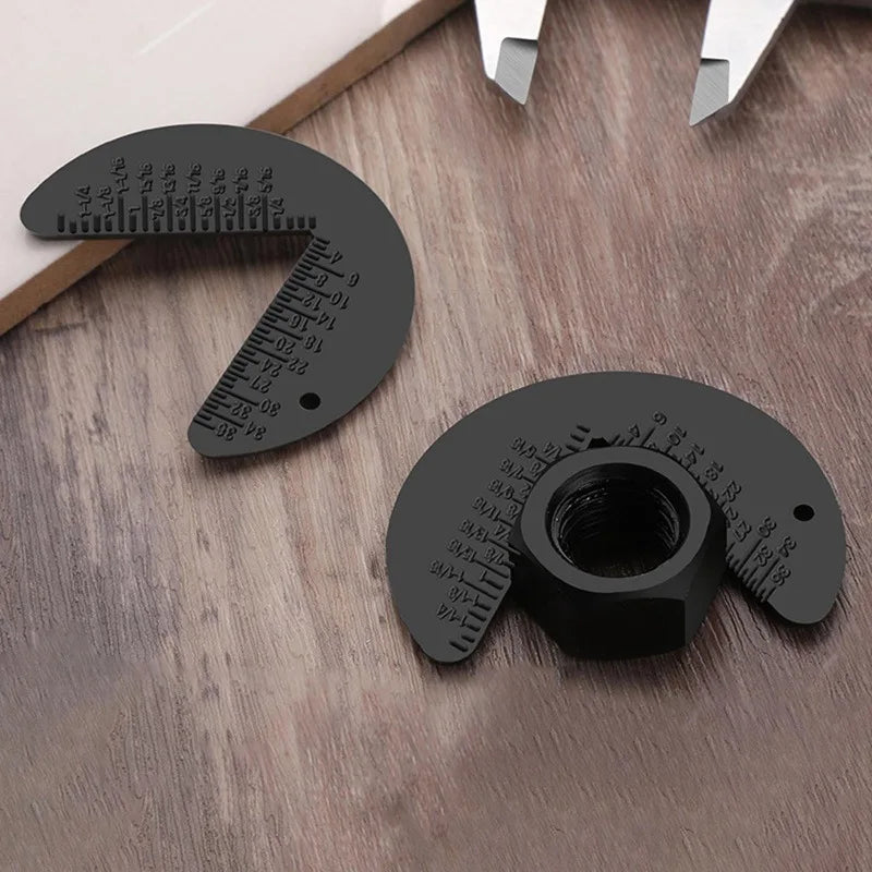Metric Screw Thread Gauge G1/8–G13/8 Bolt Nut Measuring Tool Thread Gauge Tool Babs Black 1pc