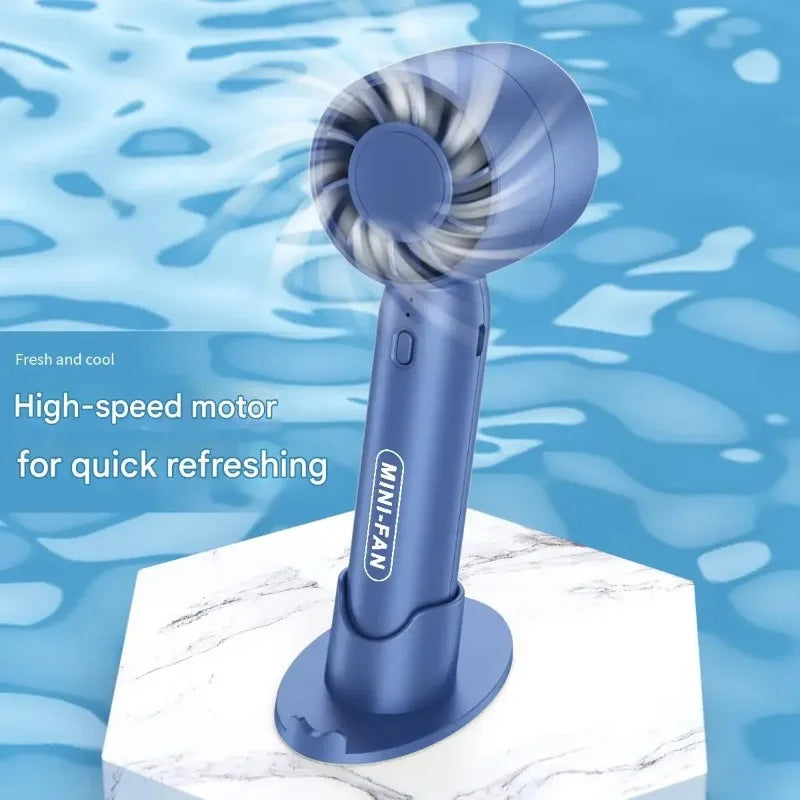 USB Rechargeable Mini Handheld Fan – 3-Speed Portable Cooler Handheld Portable Fan Babs