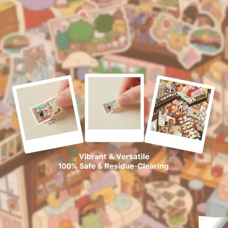 Kawaii 3D DIY Landscape Scene Stickers – Pocket Cabin Sticker Set DIY Craft Stickers Babs