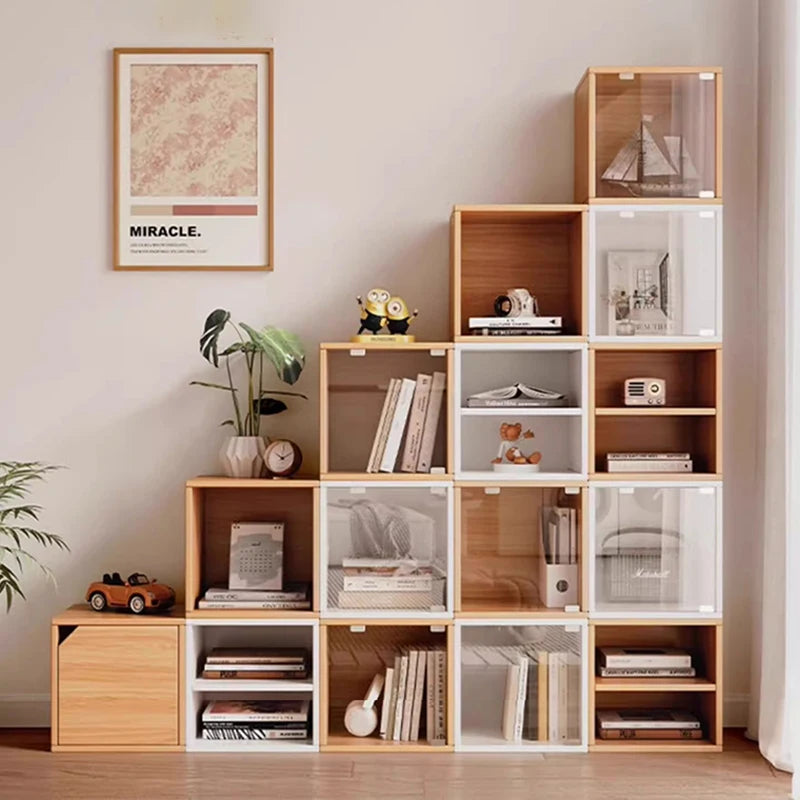 Modern Nordic Cube Bookcase with Storage Cabinet – 30cm Cube Bookcase Babs