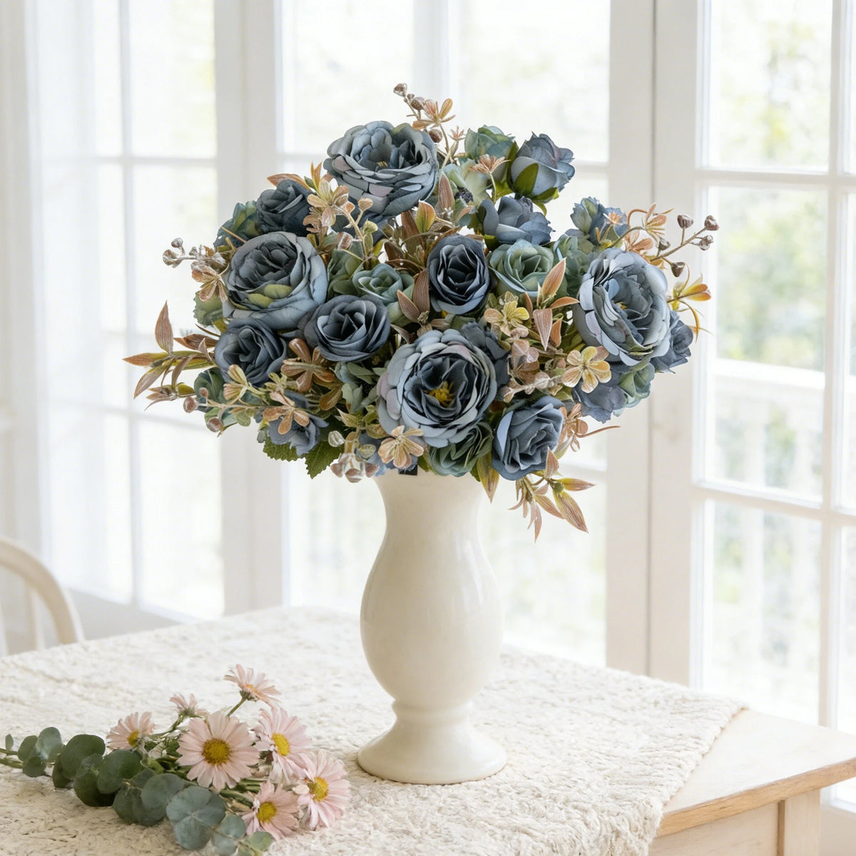 Silk Artificial Rose Bouquet – Handmade Wedding & Home Décor Artificial Flower Bouquet Babs