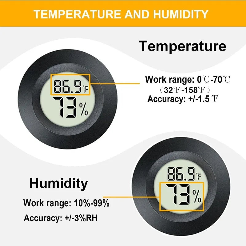 6-Pack Digital Hygrometer Thermometer – Indoor Humidity Monitor Hygrometer Thermometer Babs