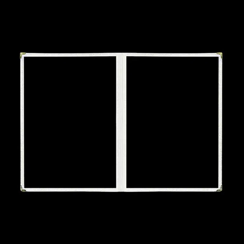 Foldable A4 PVC Transparent Menu Cover – Double Panel Holder Menu Cover Holder Babs White 2 Pages