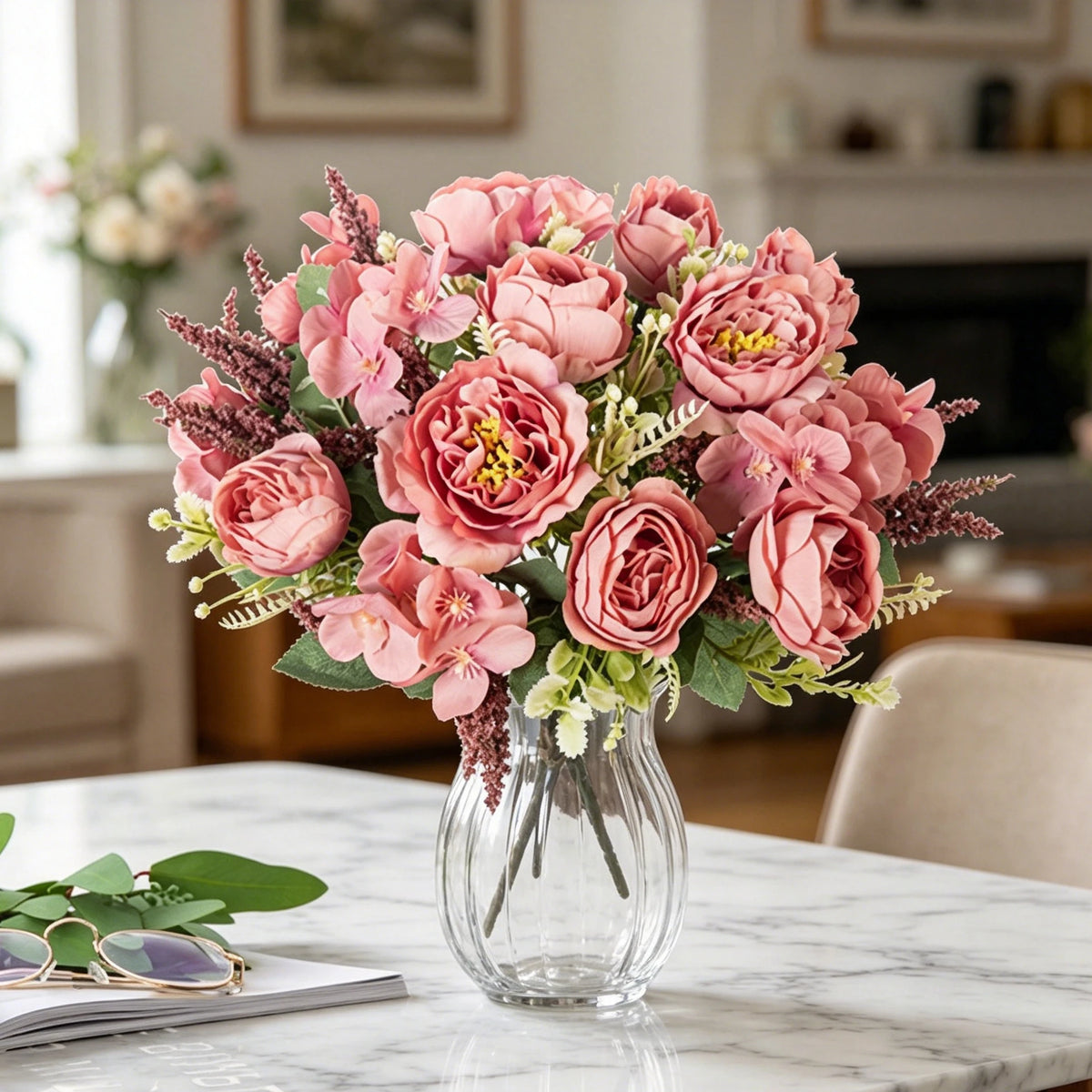 Silk Peony Hydrangea Artificial Flowers – Wedding & Home Décor Artificial Silk Flowers Babs