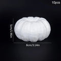 10-Pack White Foam Pumpkins – DIY Halloween Craft Decoration Foam Craft Pumpkins Babs 5x8cm