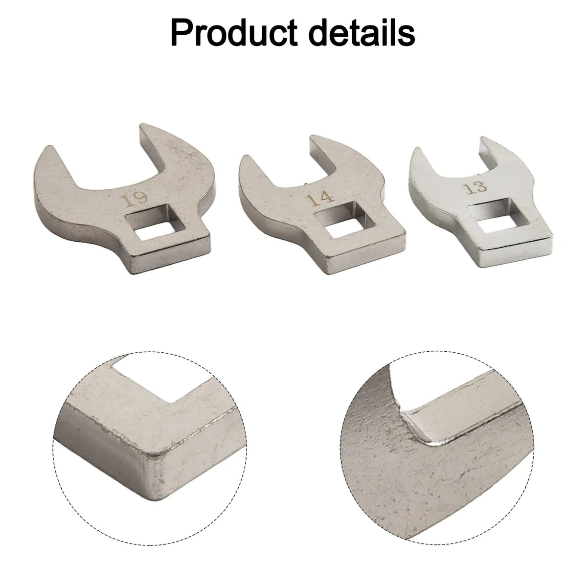 8-Pc 3/8" Drive Crowfoot Wrench Set 10–19mm Metric Crowfoot Wrench Set Babs