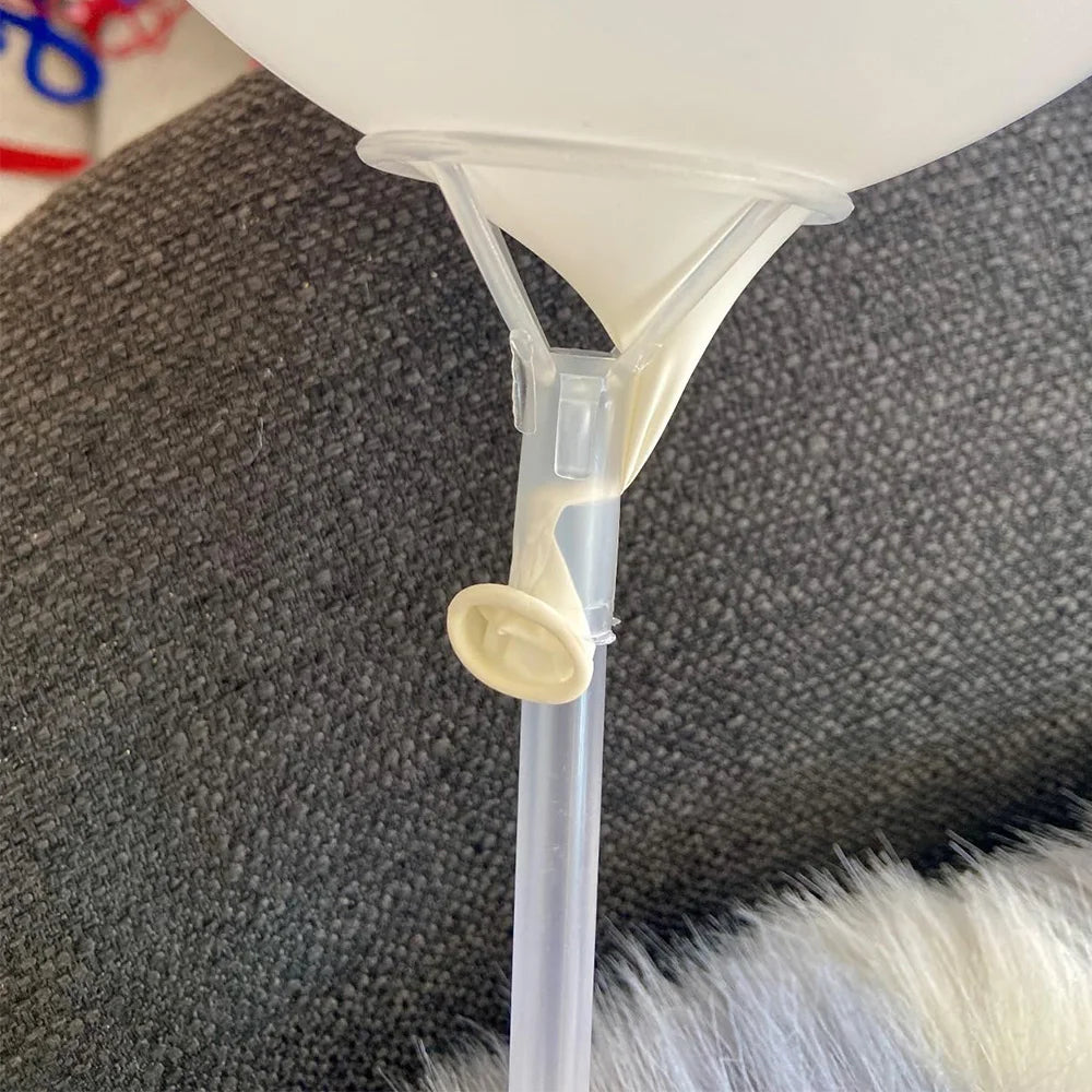 Large Balloon Sticks with Big Cups – 20/35 Sets, 16 & 27" Clear Balloon Stick Holders Babs