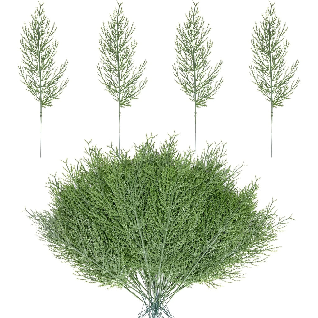 50/100Pcs Artificial Pine Branches – Christmas & Party Decor Artificial Pine Branches Babs green 50 pcs