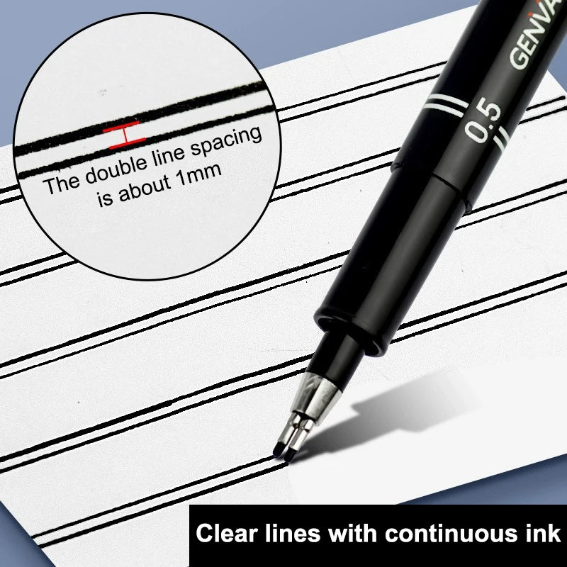 Double-Line Gel Pen 0.1/0.3/0.5mm – Art, Design & Notes Double-Line Gel Pen Babs