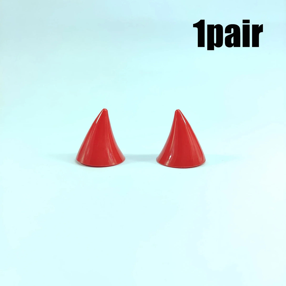 Devil Horn Helmet Decoration Suction Cup – Unisex 1-20 Pairs Helmet Decoration Babs Red-1pair
