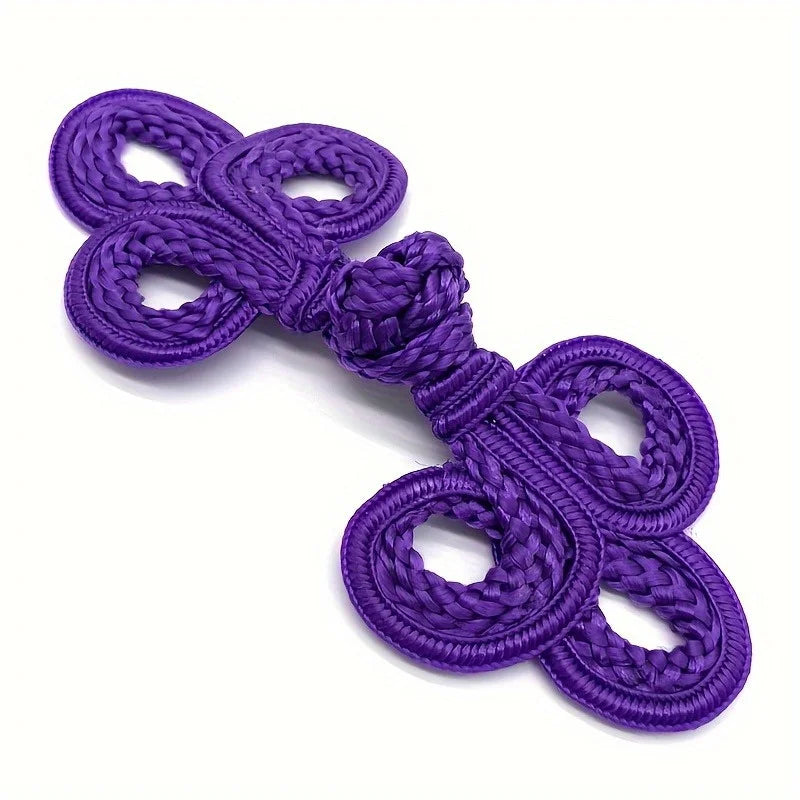 Hand-Woven Polyester Plate Buckle Buttons for Cheongsam & DIY Decorative Sewing Buttons Babs