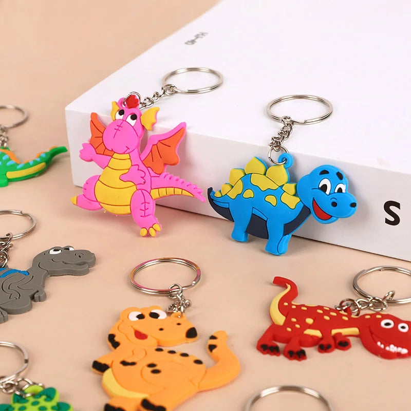 12pcs Cartoon Dinosaur Keychains Kids Birthday Party Favors Kids Party Favors Babs