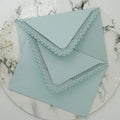 3-Pack Hollow Lace Triangle Wedding Envelopes | Elegant Gift Wedding Envelope Set Babs blue 3PCS