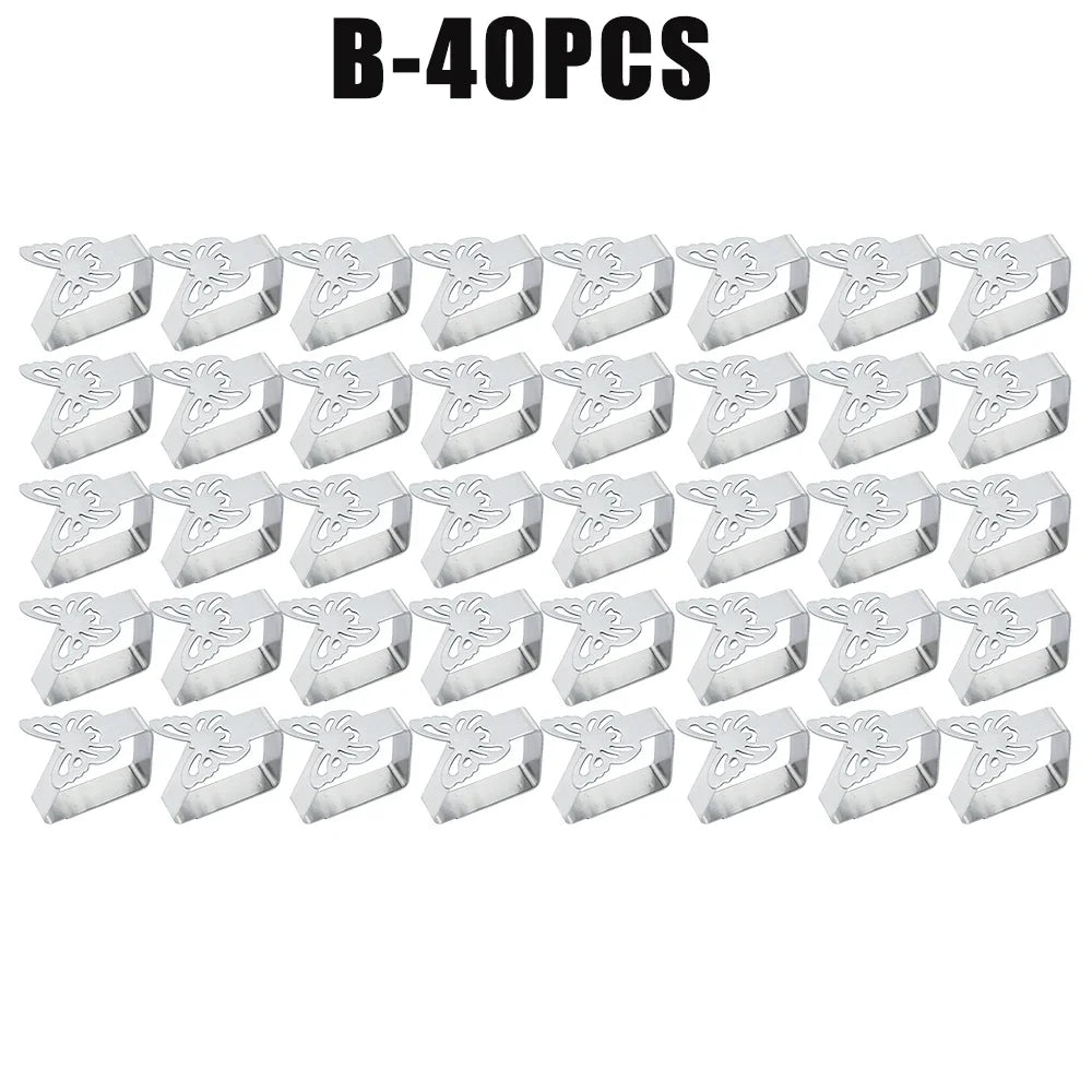 Stainless Steel Tablecloth Clamps for Party, Wedding & Picnic Tablecloth Clamps Babs B-40PCS