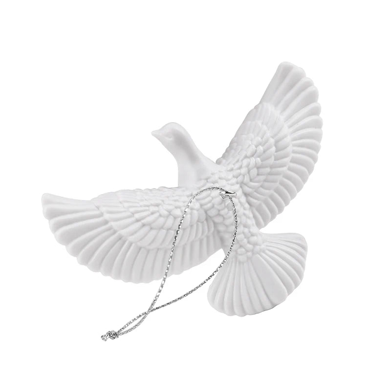 Resin White Dove Christmas Ornaments – Xmas Tree Pendants Christmas Tree Ornament Babs 1pcs