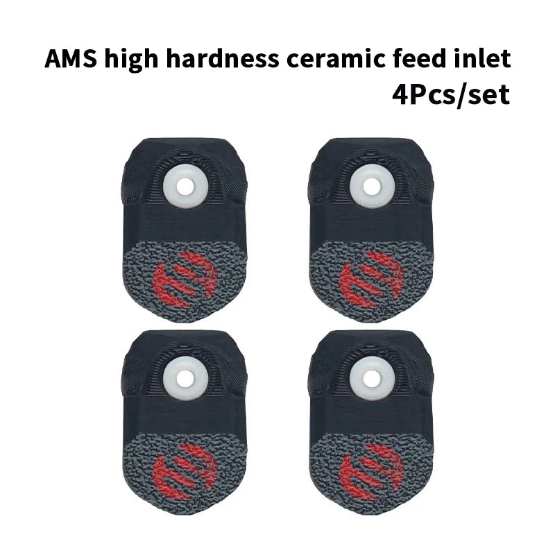 4Pcs Ceramic AMS Inlet Ring Protector for Bambu A1/P1/X1/H2D 3D Printer Parts Babs