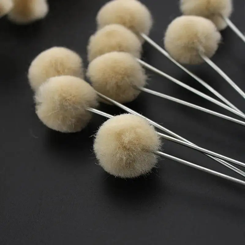 50pcs Wool Ball Dauber Brushes – Leather & Textile Dyeing Tool Dauber Brush Set Babs