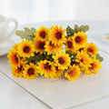 Small Daisy Silk Artificial Flowers – DIY Bouquet & Home Decor Artificial Silk Flowers Babs YELLOW 3 pcs