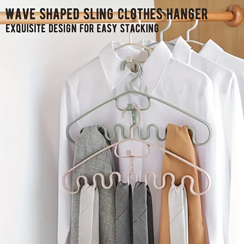 2pcs Plastic Clothes Hangers with Adjustable Clips – Space-Saving Clothes Hangers Babs