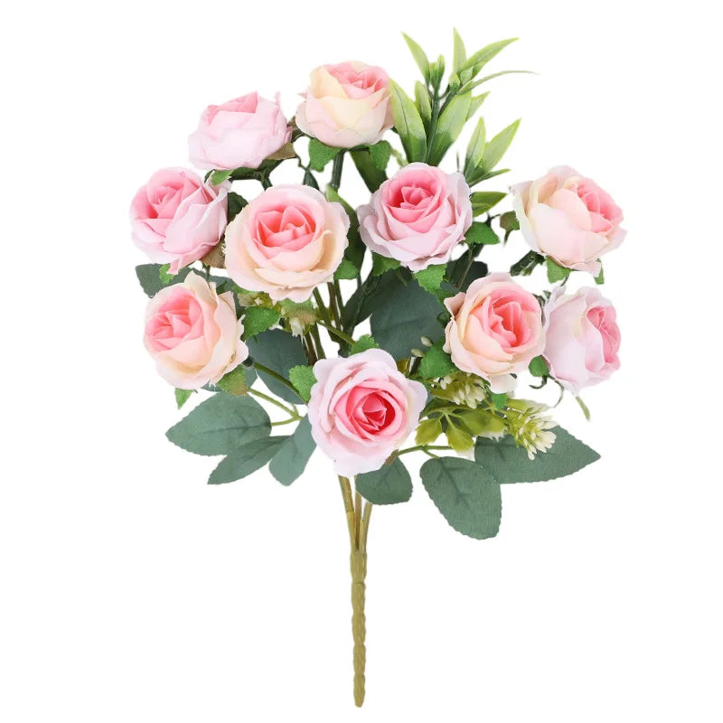 Silk Rose Artificial Flower Bouquet – Wedding & Home Decor Artificial Flower Bouquet Babs D