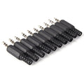 5-Pack 3.5mm Male Audio Plug Jack Stereo Connector – 4-Section Audio Connector Plug Babs 5pcs