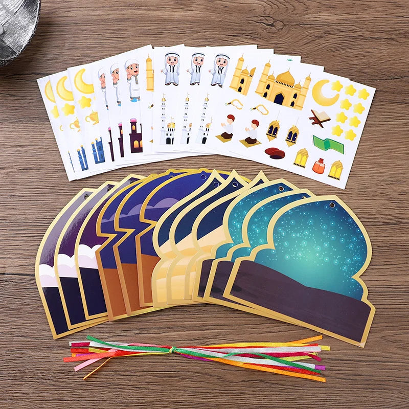 36Pcs Eid Mubarak Hanging Decorations – Ramadan Moon & Star Set Holiday Party Decorations Babs
