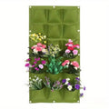 Vertical Wall Hanging Felt Planter Pockets – Succulent Grow Bag Vertical Pocket Planter Babs Green