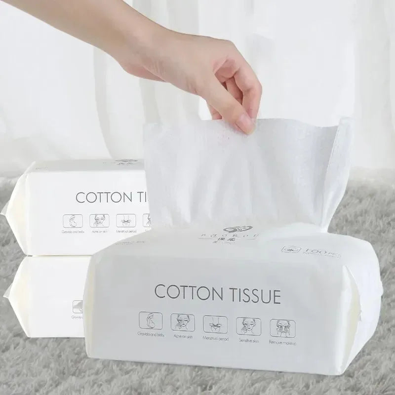 Disposable Face Towels – Soft Plant Cotton, 50/100 Pack Disposable Face Towels Babs