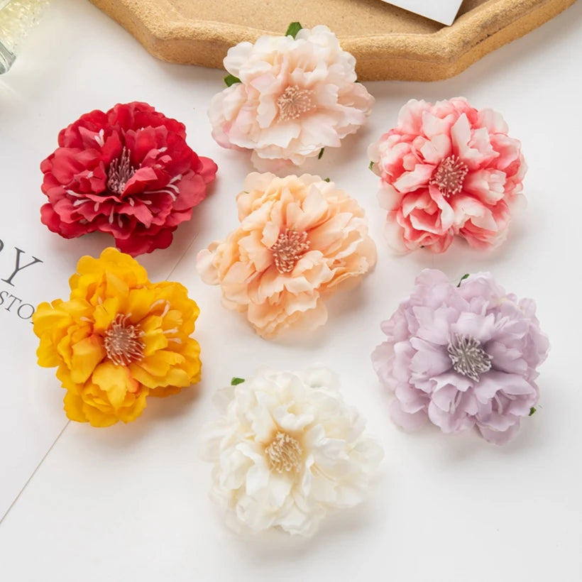 50/100pcs Silk Peony Artificial Flowers – Wedding & Home Decor Artificial Silk Flowers Babs