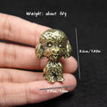 Vintage Brass Poodle Figurine – Copper Dog Statue Ornament Decorative Figurine Babs Squatting