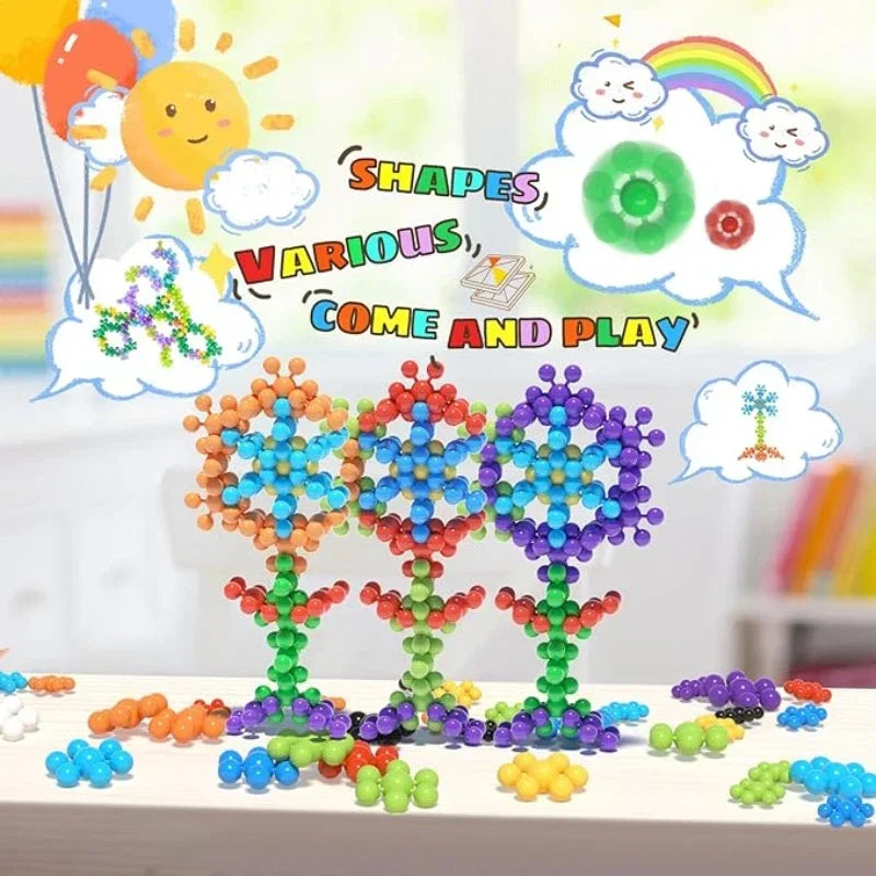 Snowflake Interlocking Building Blocks STEM Toy for Kids Interlocking Building Blocks Babs