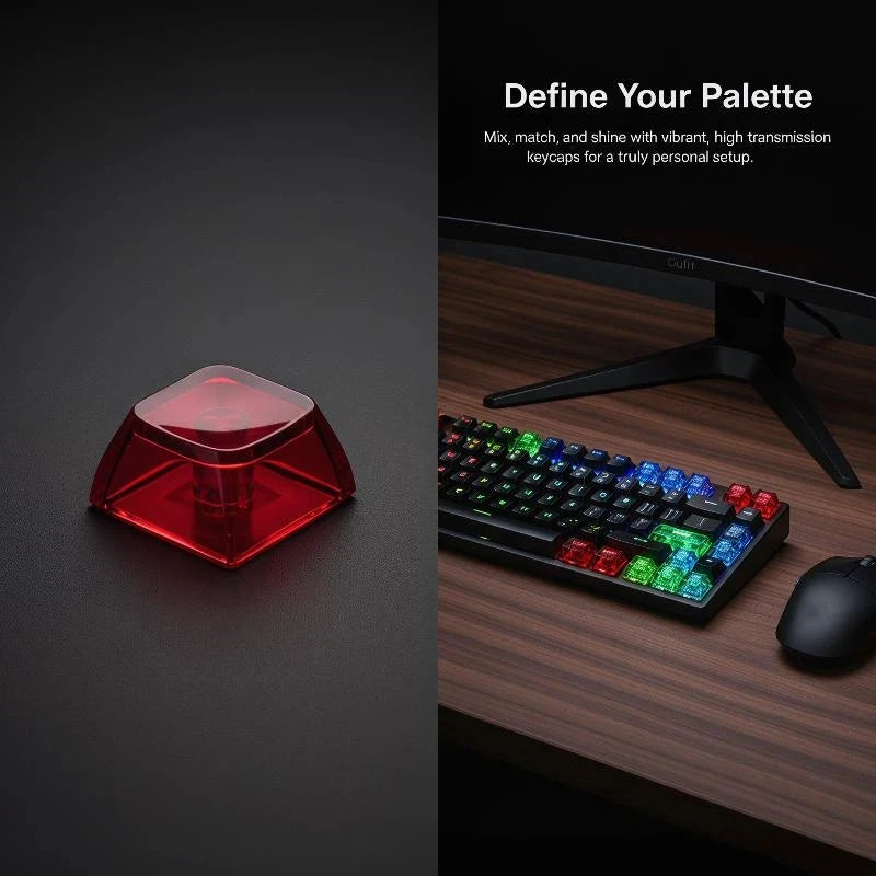 10Pcs Crystal XDA Keycaps – Clear MX Mechanical Keyboard Mechanical Keycaps Babs Default Title