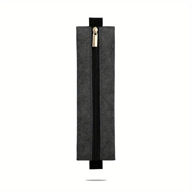 Zipped Leather Pencil Pouch | Fountain Pen Protector Case Pencil Pouch Babs black