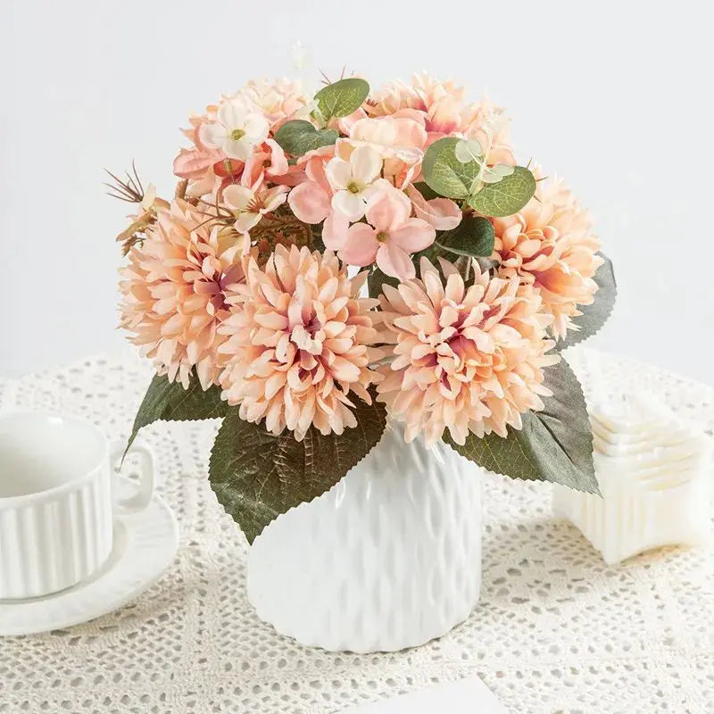 Silk Chrysanthemum Artificial Bouquet – Wedding & Home Décor Artificial Flower Bouquet Babs