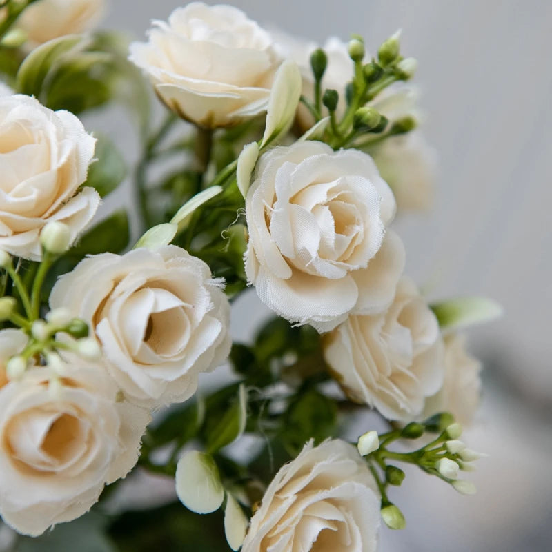 15-Head Silk Rose Artificial Flowers – Wedding & Home Décor Artificial Silk Flowers Babs