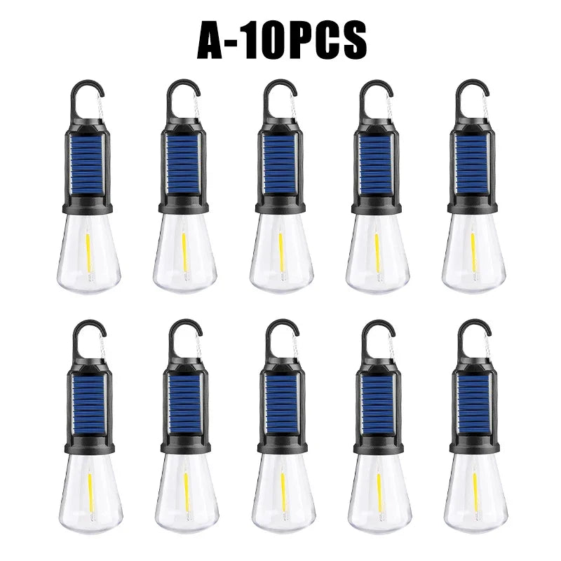 Solar Rechargeable Camping Light – Vintage Dimmable Bulb Solar Camping Light Babs A 10PCS