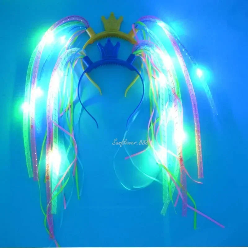 LED Light-Up Noodle Headband – Flashing Rave Party Hair Piece LED Party Headband Babs Default Title