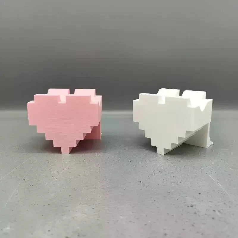 3D Printed Pixel Heart Game Controller Stand | Desktop Display Controller Display Stand Babs