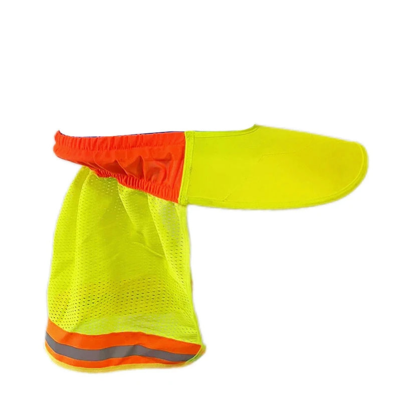 Reflective Mesh Sun Hat with Neck Shawl – Anti-UV Beach Cap Sun Hat Babs one size yellow
