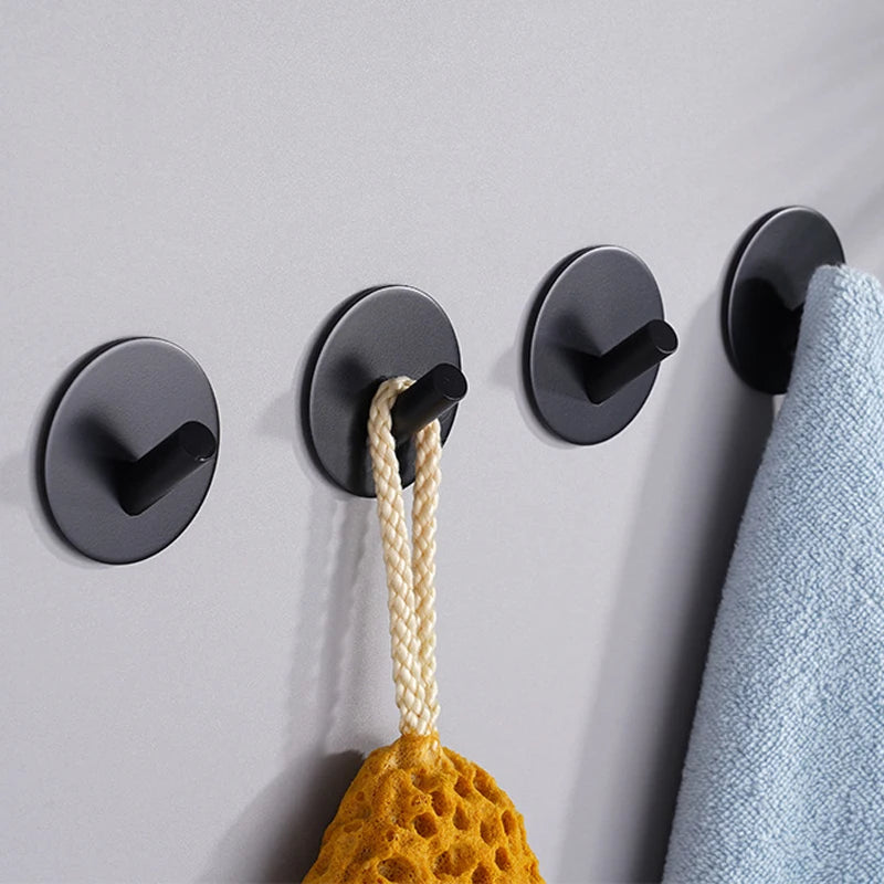 4-Pack Self-Adhesive Stainless Steel Wall Hooks – No-Drill Adhesive Wall Hooks Babs