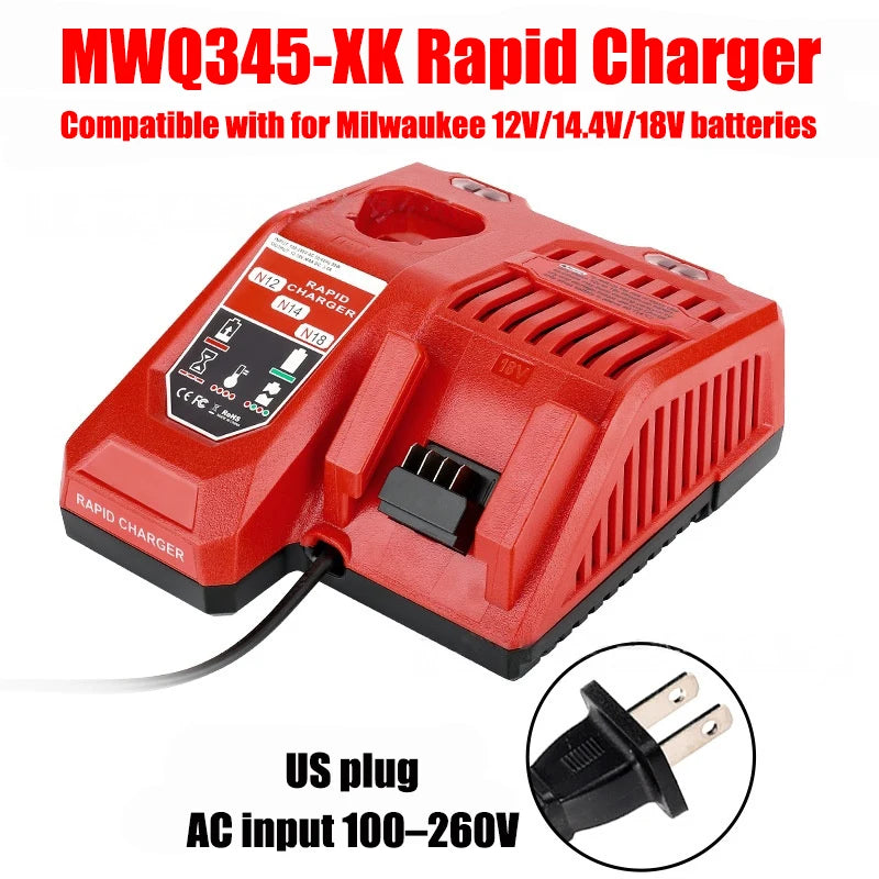 M12-18FC Dual-Port Lithium Battery Charger for M12 & M18 Power Tool Charger Babs US plug