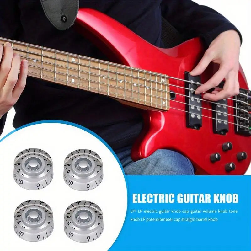 4pcs Electric Guitar Volume & Tone Knob Caps | ABS Plastic Guitar Knob Caps Babs