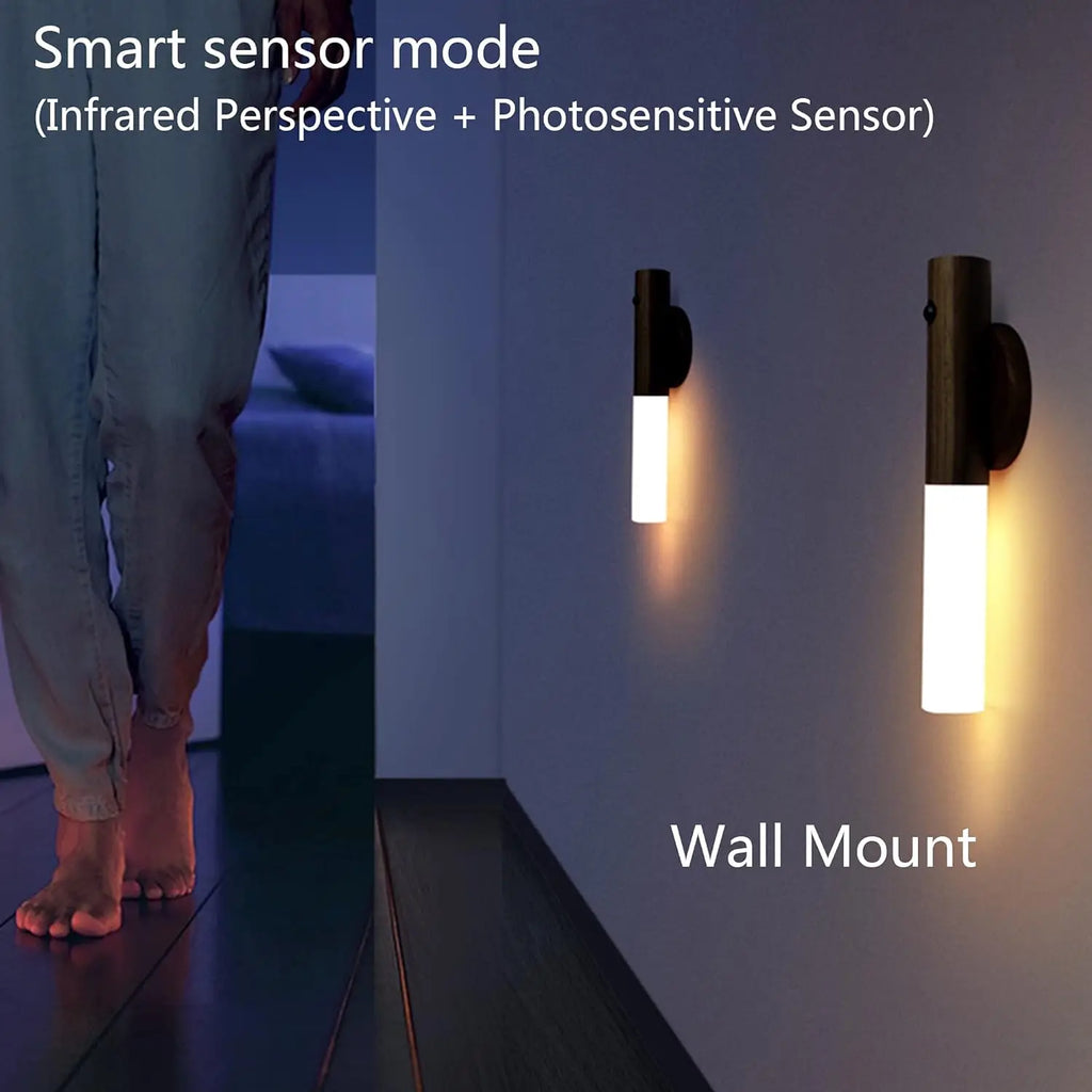 Smart Motion Sensor LED Night Light – Rechargeable Wall Lamp Motion Sensor Night Light Babs