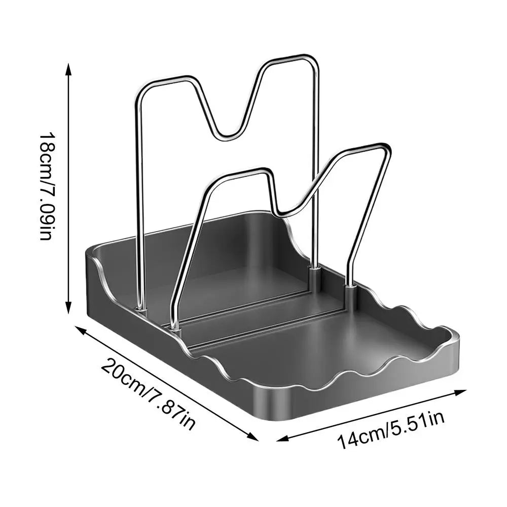 Pan Lid & Cutting Board Organizer | Rustproof Kitchen Rack Kitchen Lid Organizer Babs Gray