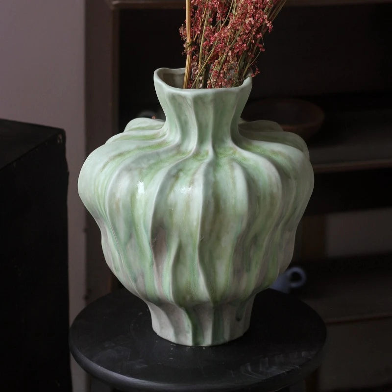 Glazed Ceramic Vase – Modern Desktop Flower Pot & Home Décor Ceramic Vase Babs