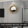 Large Modern Metal Wall Clock 45CM – Minimalist Round Décor Metal Wall Clock Babs Black And White