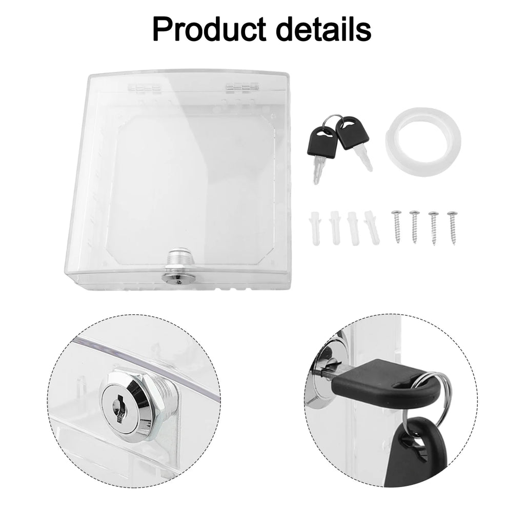 Lockable Clear Thermostat Cover Guard Box – Home & Office Thermostat Lock Box Babs