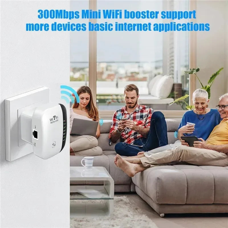 KEBIDUMEI 300Mbps WiFi Repeater & Extender – 2.4GHz Booster WiFi Range Extender Babs