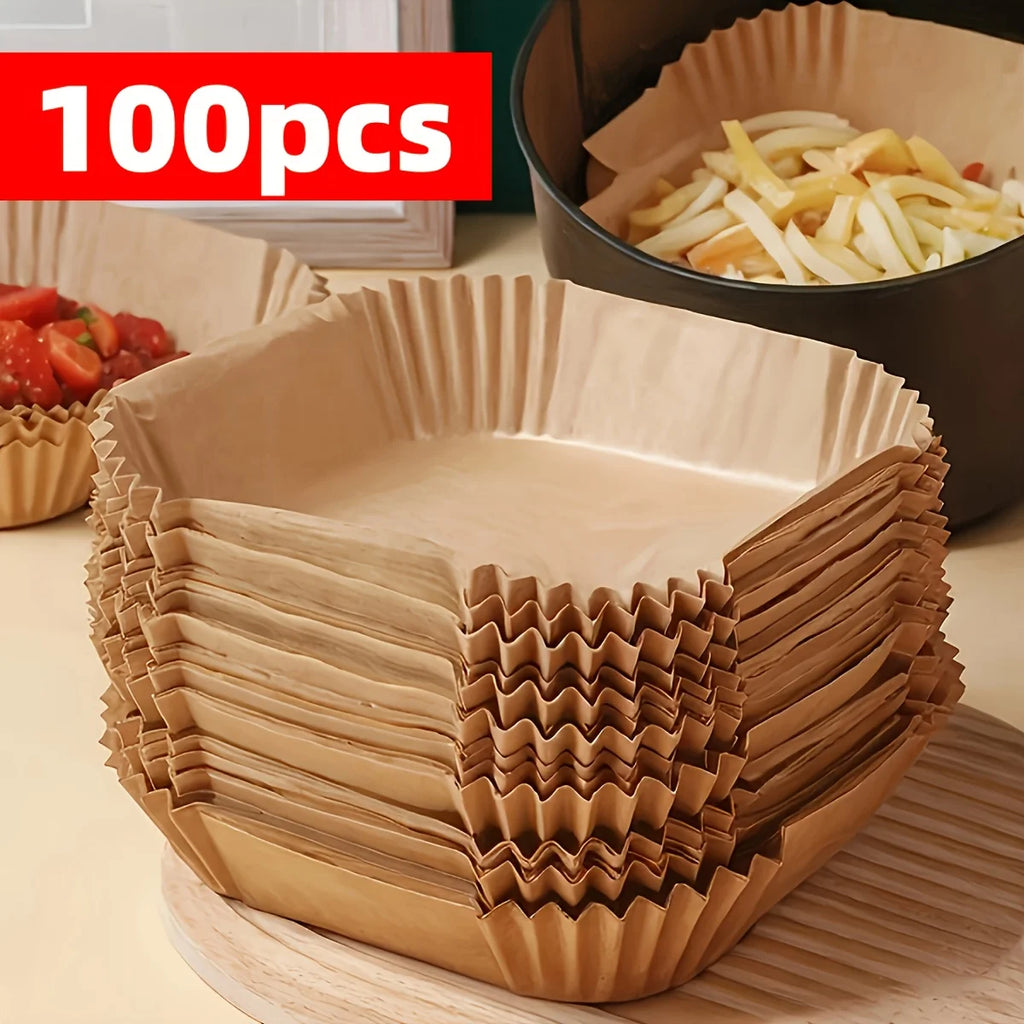 100-Pack Non-Stick Air Fryer Parchment Paper Liners Air Fryer Liners Babs 100PCS