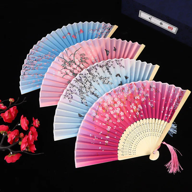 Bamboo Lace Folding Hand Fan – Women's Dance & Party Fan Folding Hand Fan Babs